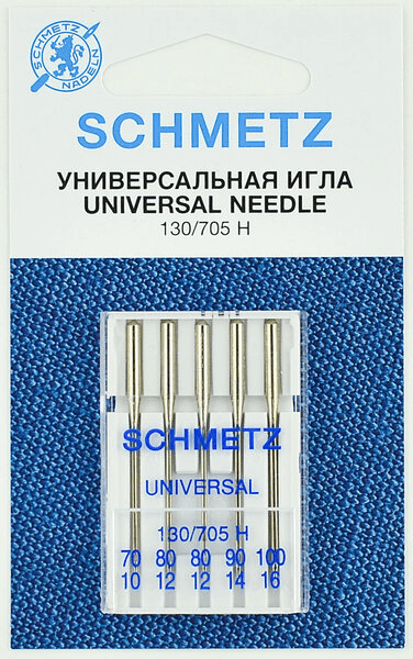 Иглы Schmetz универсальные (70x1, 80x2, 90x1, 100х1), 5 шт в Нерчинске